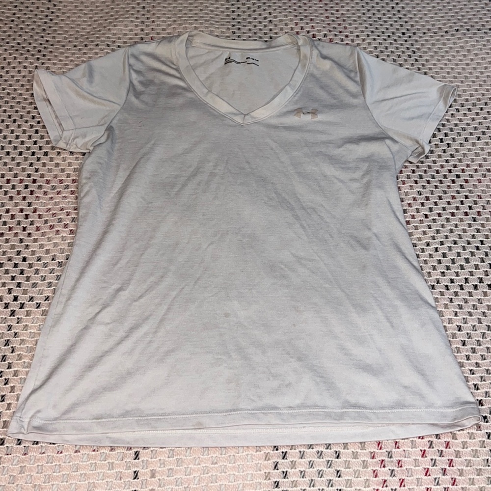 Under Armour white v-neck t-shirt